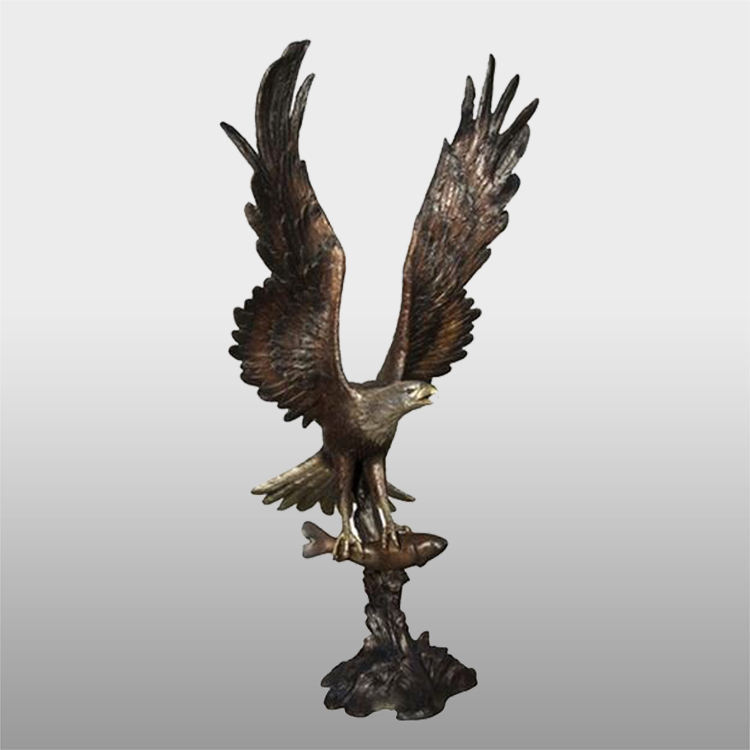 Садовый декор антикварная бронзовая латунная статуя орла