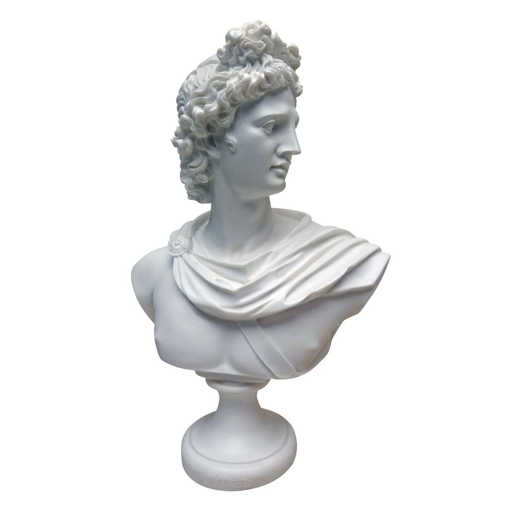 Escultura de pedra de decoració tallada a mà 100%, estàtua del bust del déu Zeus de marbre de mida natural