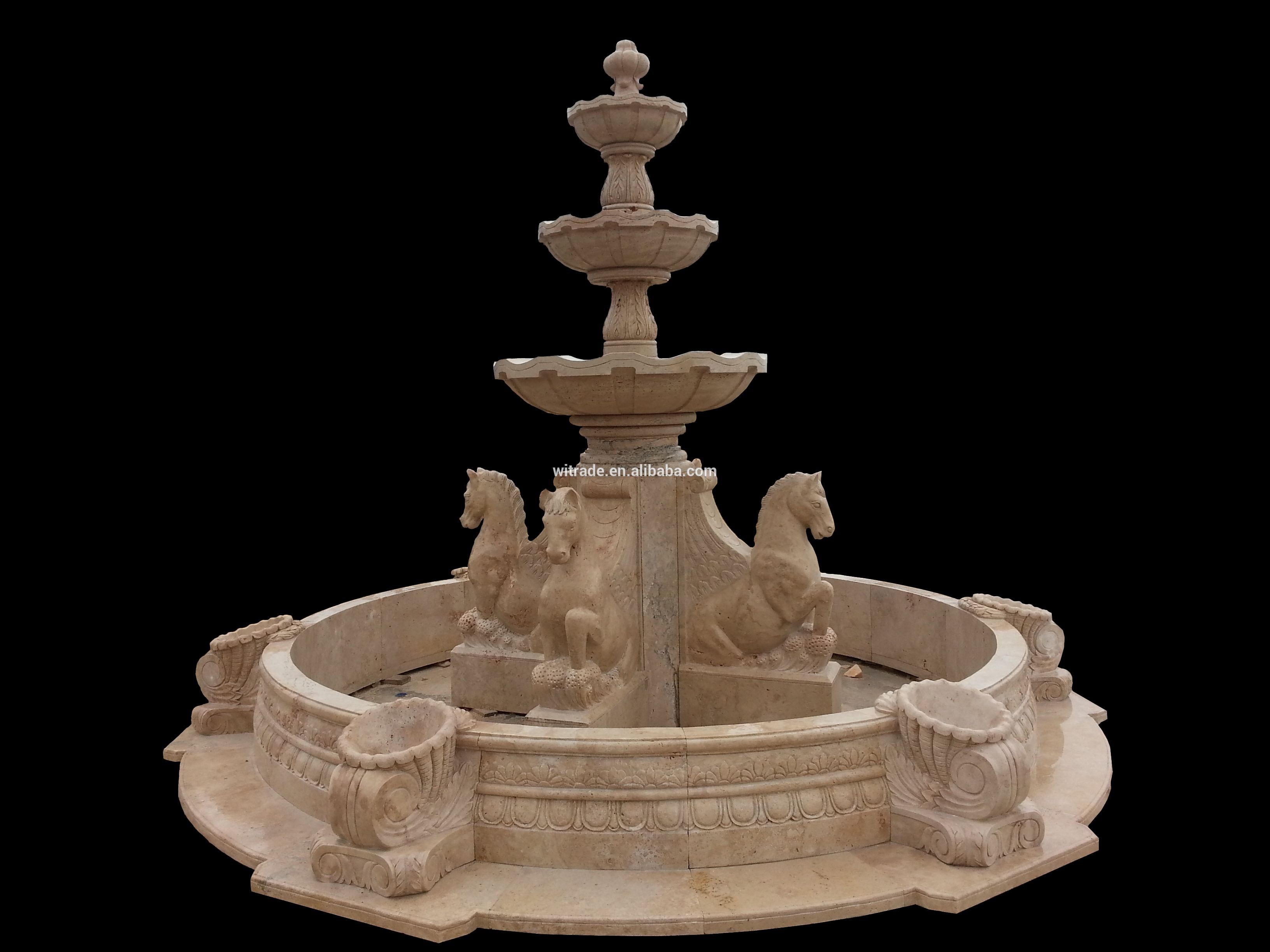 Kbir Outdoor Stone Granit Decorative Home Garden Marble Pool 3 Tier Water Fountain