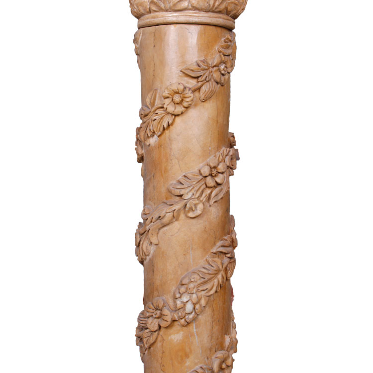 Décoration carrée intérieure et extérieure, pilier romain blanc pur en pierre utilisée pour la maison