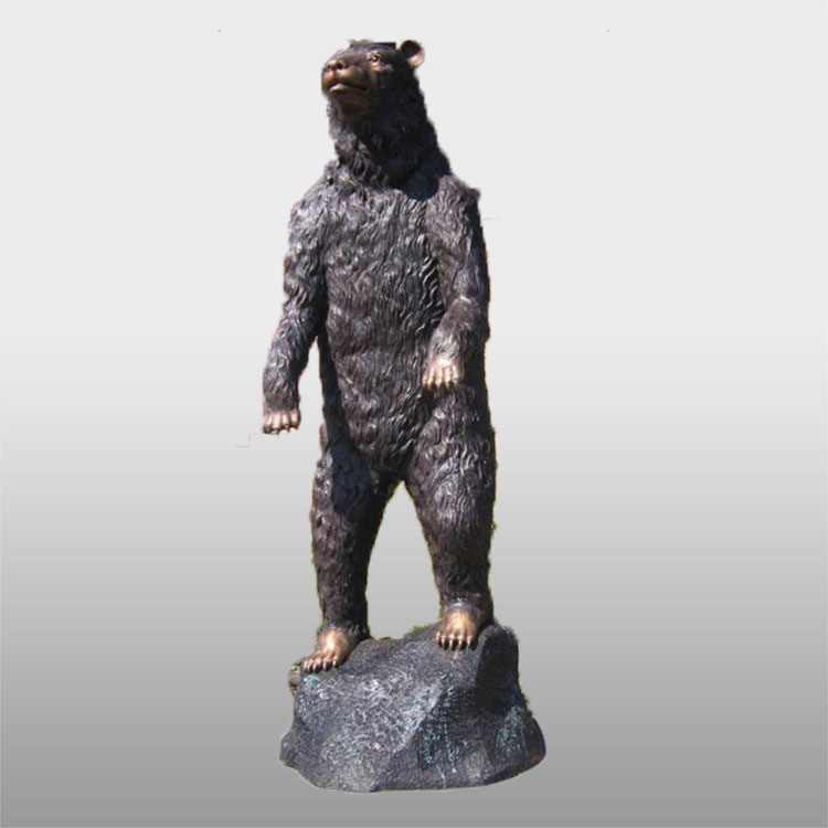 Estatueta de metal fundido, escultura em latão, estátua de ursinho de goma