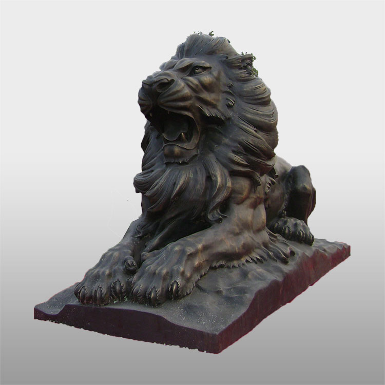 Metal craft outdoor lcustom life size  animal bronze lion statues