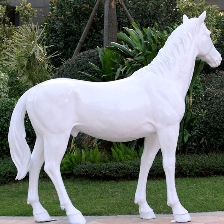 large resin life size fiberglass horse sculptures