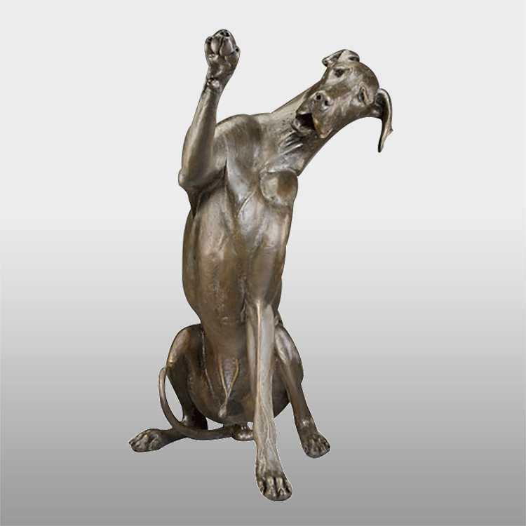 Decor metal crafts life size dog sculpture