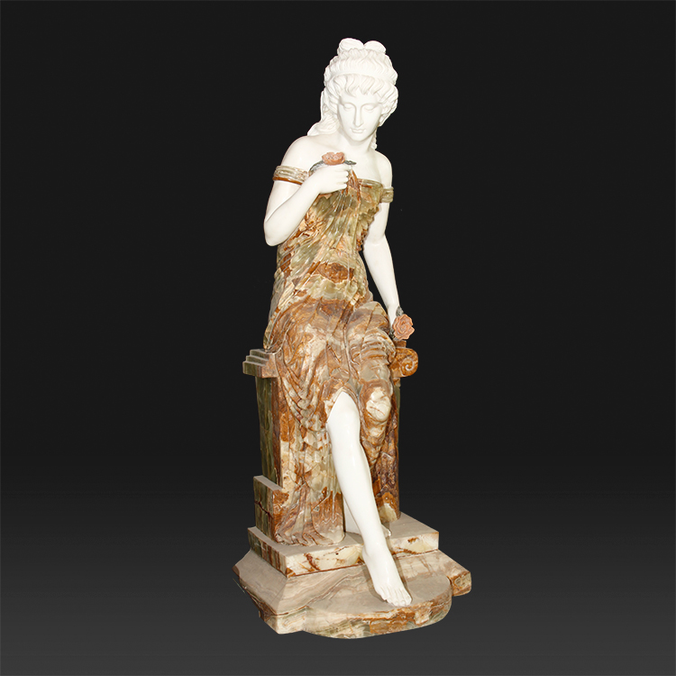 Բացօթյա քարե արձան բնական չափի մարմարե կանացի կերպարի քանդակ