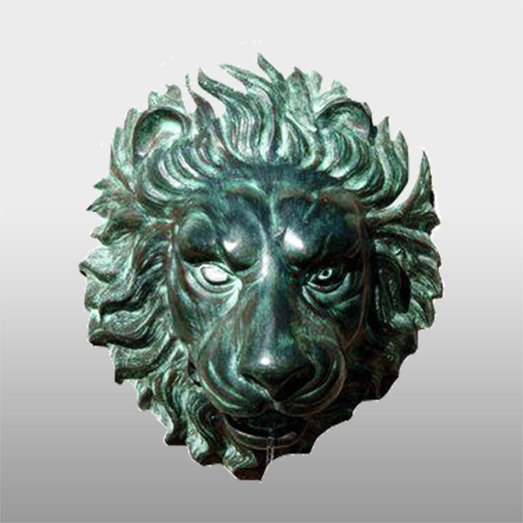 Outdoor Bronze Lion Head For Wall Decor  Lion Head Fountain