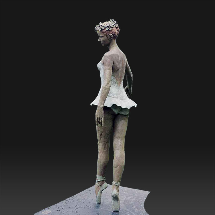 Life size little statues bronze dancing girl sculpture