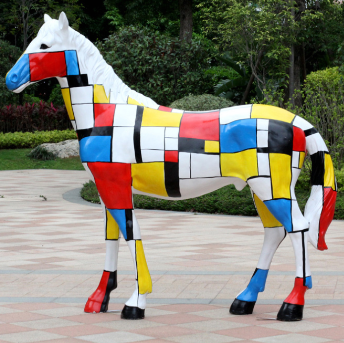 large resin life size fiberglass horse sculptures