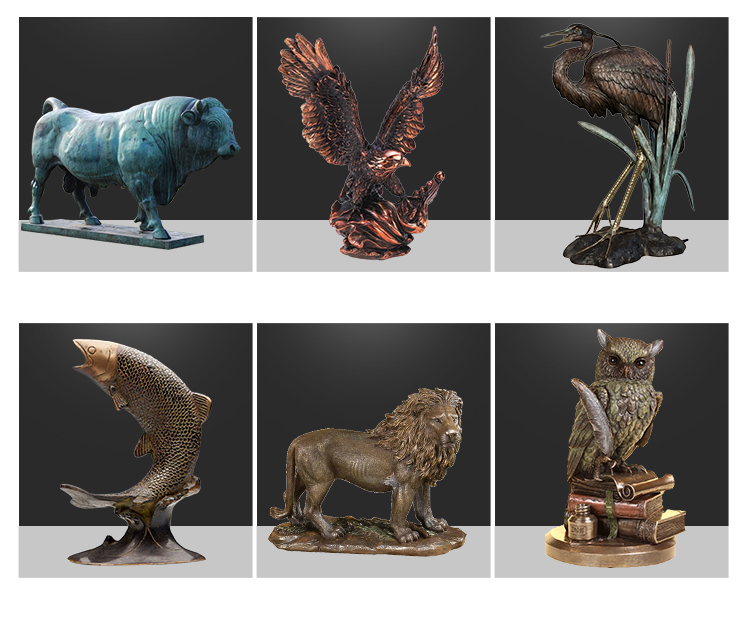 Metal craft outdoor lcustom life size  animal bronze lion statues