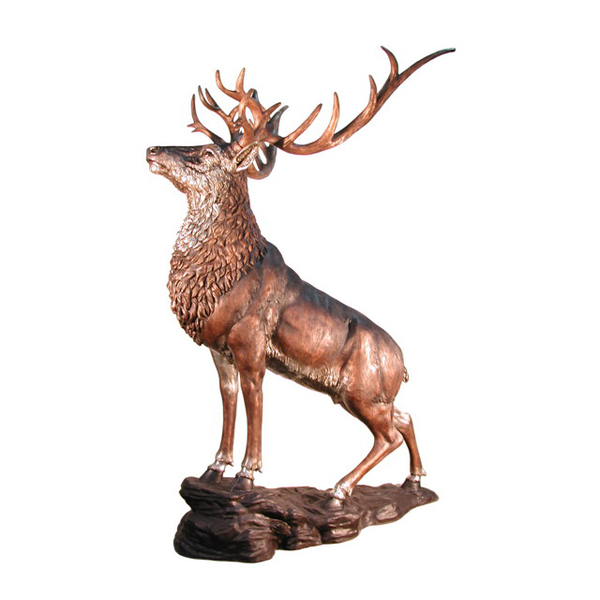 Park and  garden decoration animal sculpture modern life-size bronze deer garden statues