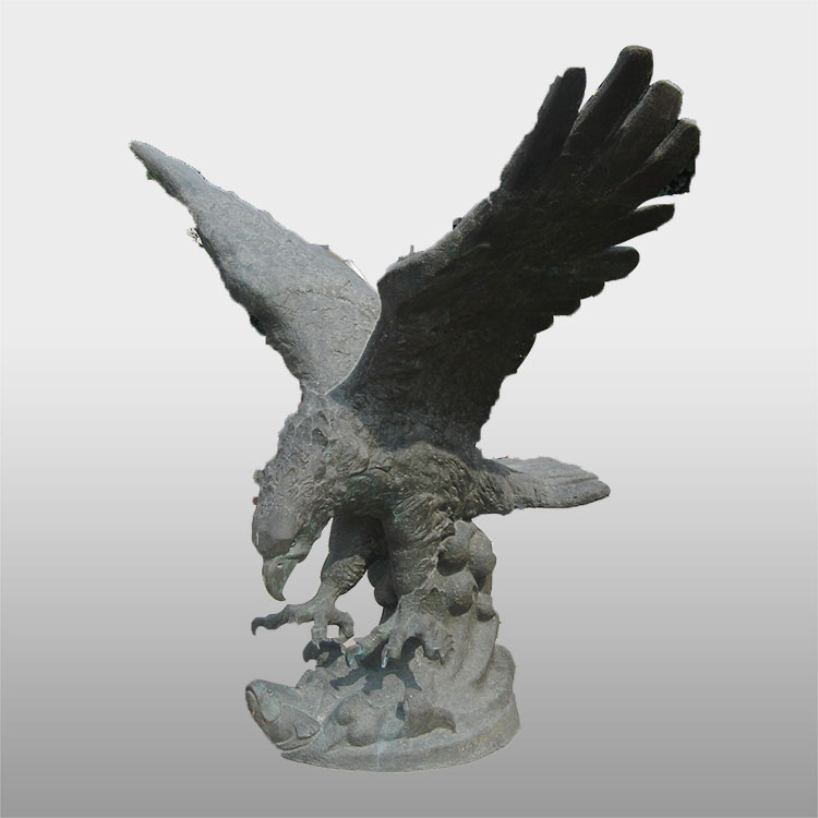 Гореща разпродажба Скулптура от метална отливка за вътрешна и външна декорация статуя на бронзов орел