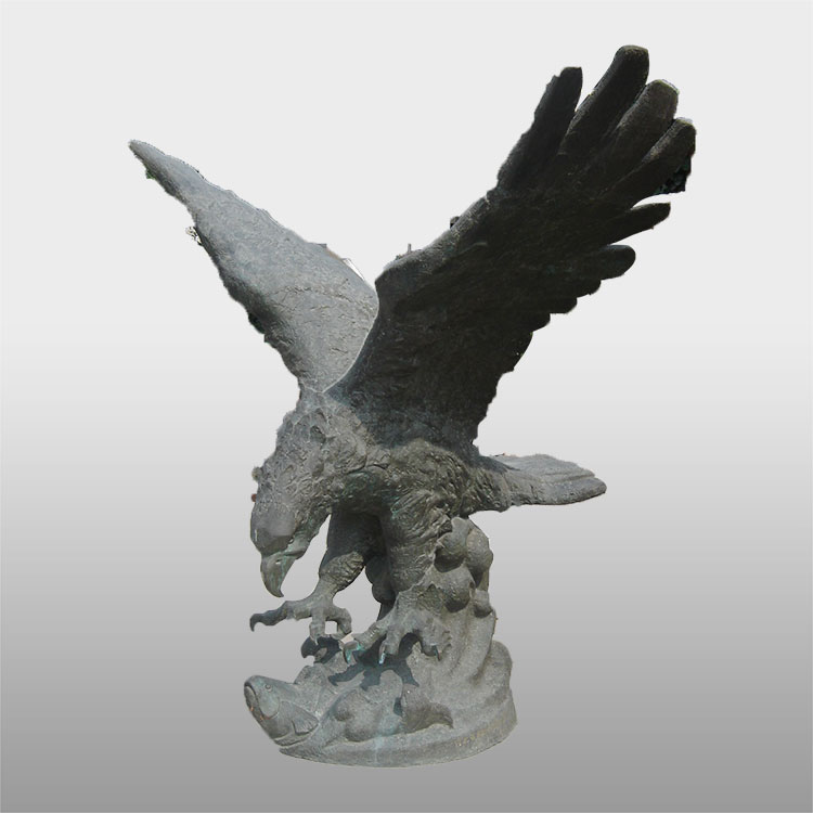 Gran oferta, escultura de fundición de metal, decoración interior y exterior, estatua de águila de bronce