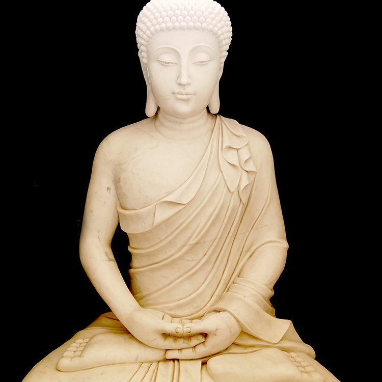 Txinako lorategi handi handi Fengshui marmol granito Buda estatua handi moldeak