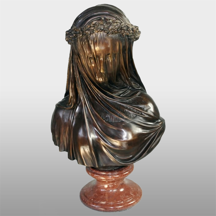 statua busto femminile in bronzo in stile moderno in vendita