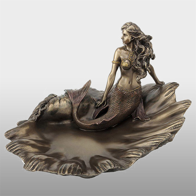 china copper sculpture of mermaid for high quality