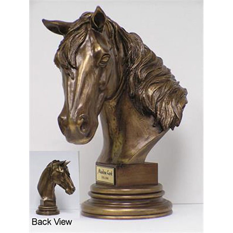 Outdoor  park sculpture metal casting bronze garden decorative horse head statue