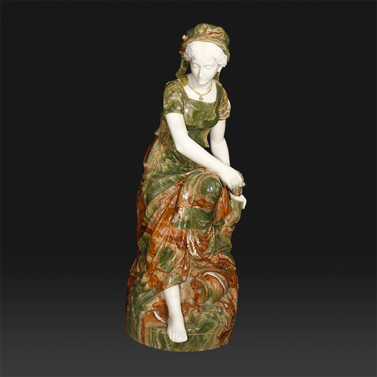 Բացօթյա քարե արձան բնական չափի մարմարե կանացի կերպարի քանդակ