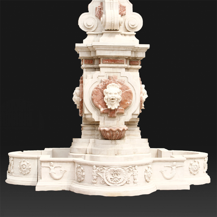Factory natural stone large garden marble stone water fountain statue