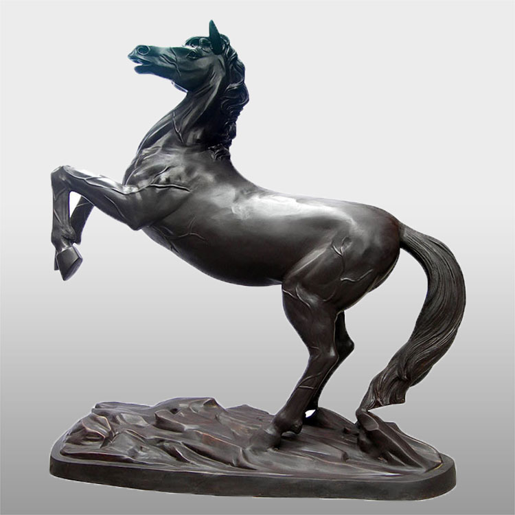 Sculptură de animale de grădină în aer liber Statuie din bronz de cal mărime naturală din metal de vânzare