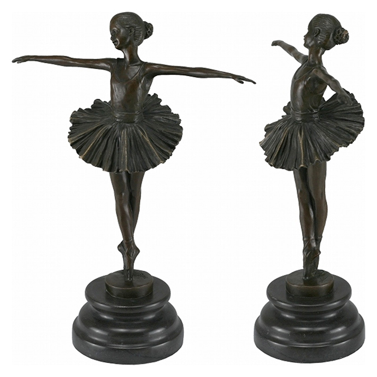 Factory price outdoor metal sculpture life-size figures bronze ballerina statue on sale