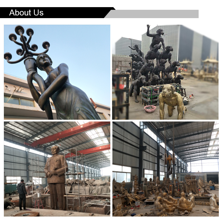 life size abstract  figurative bronze sculpture for outdoor decoration