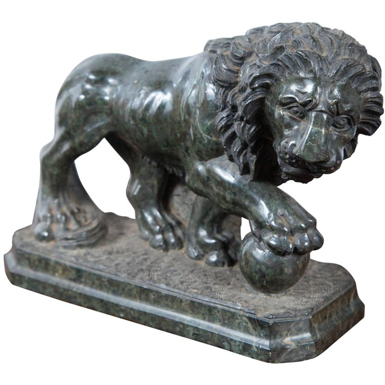 Скульптура ў кітайскім стылі, разьба па саду, статуі рыкаючых каменных львоў у натуральную велічыню