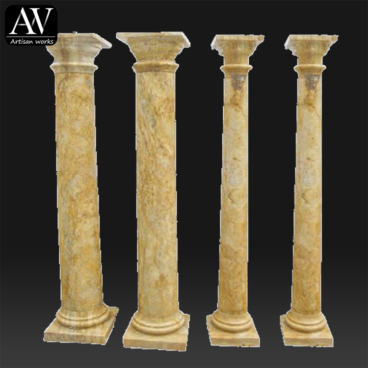 Декоративни дизајни на столбови од камен од римски жолт мермер