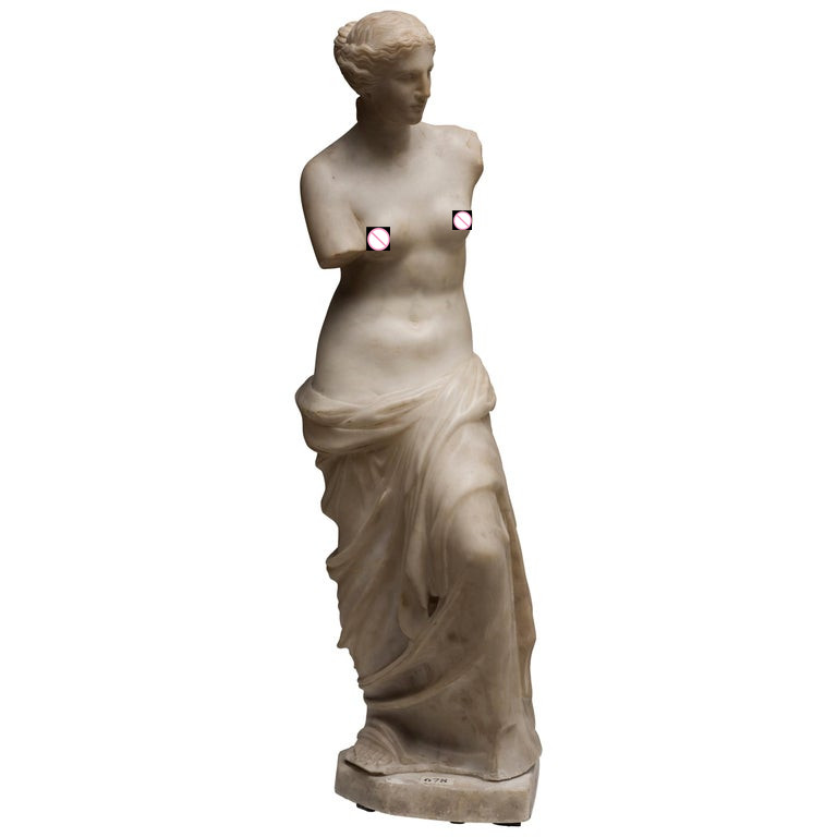 Tafsirin Romawa Kayan Ado Girman Rayuwar Farin Marble Venus De Milo Statue