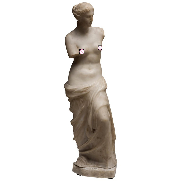 Decorazioni della mitologia romana Scultura a grandezza naturale Statua di Venere di Milo in marmo bianco