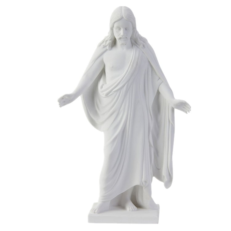 Religia dekoracio skulptaĵo vivgranda Jesuo familio blanka marmora statuo por vendo