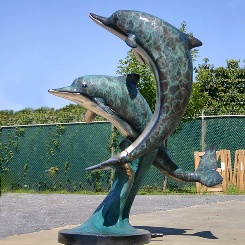 dolphin bronze sculpture 03